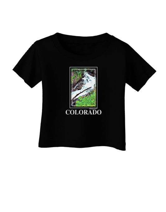 Colorado White River Text Infant T-Shirt Dark-Infant T-Shirt-TooLoud-Black-06-Months-Davson Sales