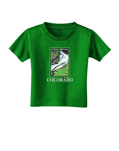 Colorado White River Text Toddler T-Shirt Dark-Toddler T-Shirt-TooLoud-Clover-Green-2T-Davson Sales