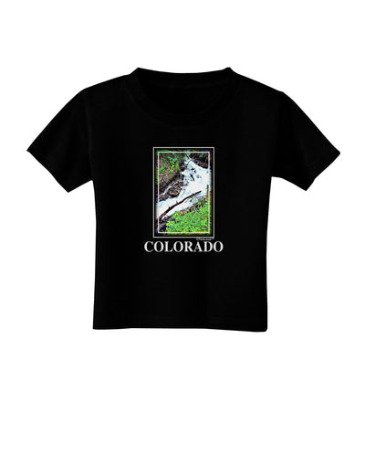 Colorado White River Text Toddler T-Shirt Dark-Toddler T-Shirt-TooLoud-Black-2T-Davson Sales