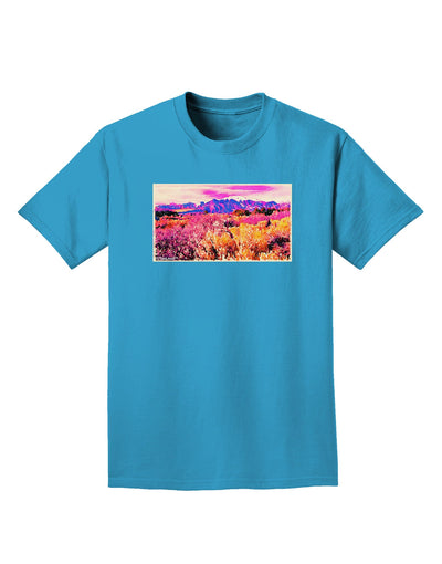 Colorful Colorado Mountains Adult Dark T-Shirt-Mens T-Shirt-TooLoud-Turquoise-Small-Davson Sales