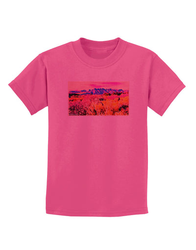 Colorful Colorado Mountains Childrens T-Shirt-Childrens T-Shirt-TooLoud-Sangria-X-Small-Davson Sales