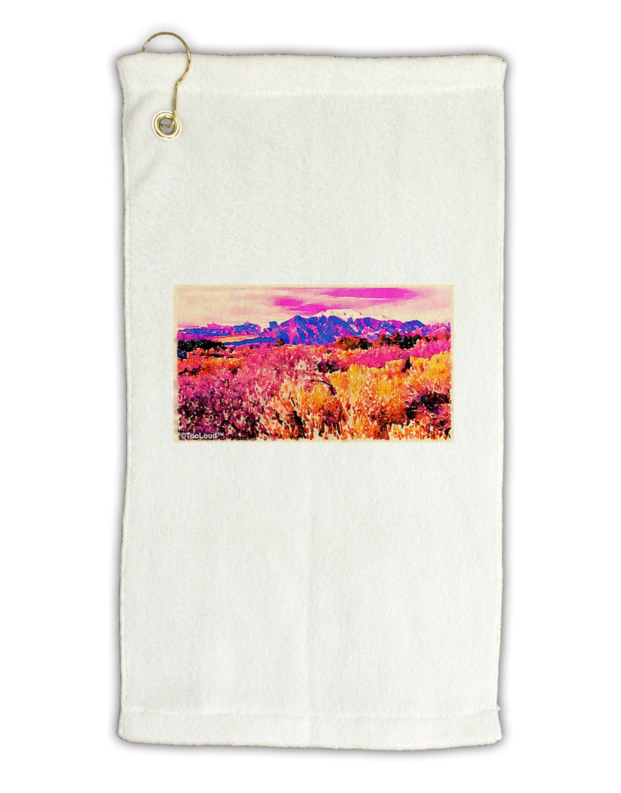 Colorful Colorado Mountains Micro Terry Gromet Golf Towel 16 x 25 inch by TooLoud-Golf Towel-TooLoud-White-Davson Sales