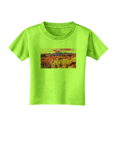 Colorful Colorado Mountains Toddler T-Shirt-Toddler T-Shirt-TooLoud-Lime-Green-2T-Davson Sales