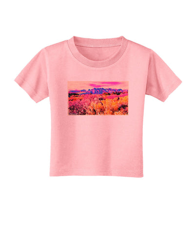 Colorful Colorado Mountains Toddler T-Shirt-Toddler T-Shirt-TooLoud-Candy-Pink-2T-Davson Sales