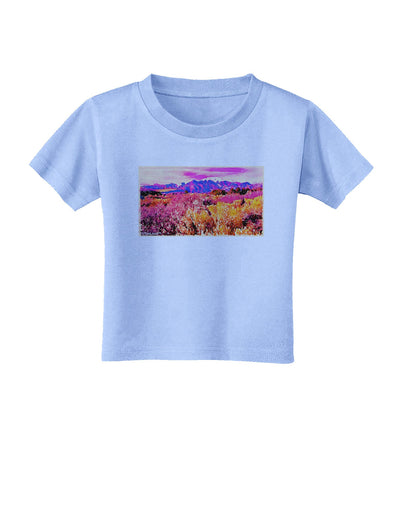 Colorful Colorado Mountains Toddler T-Shirt-Toddler T-Shirt-TooLoud-Aquatic-Blue-2T-Davson Sales