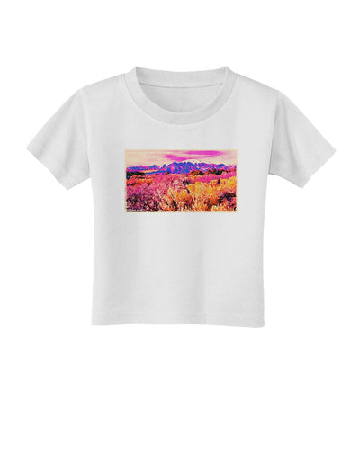 Colorful Colorado Mountains Toddler T-Shirt-Toddler T-Shirt-TooLoud-White-2T-Davson Sales