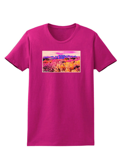 Colorful Colorado Mountains Womens Dark T-Shirt-TooLoud-Hot-Pink-Small-Davson Sales