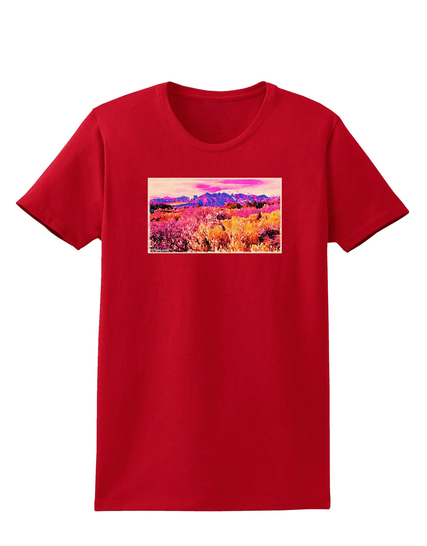 Colorful Colorado Mountains Womens Dark T-Shirt-TooLoud-Red-X-Small-Davson Sales