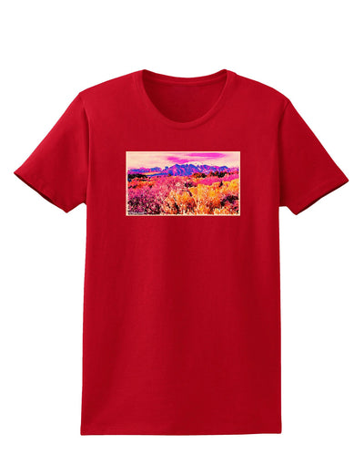 Colorful Colorado Mountains Womens Dark T-Shirt-TooLoud-Red-X-Small-Davson Sales