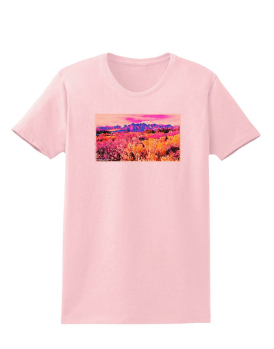 Colorful Colorado Mountains Womens T-Shirt-Womens T-Shirt-TooLoud-PalePink-X-Small-Davson Sales