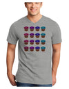 Colorful Cupcake Pattern Adult V-Neck T-shirt by TooLoud-Mens V-Neck T-Shirt-TooLoud-HeatherGray-Small-Davson Sales