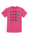 Colorful Cupcake Pattern Childrens Dark T-Shirt by TooLoud-Childrens T-Shirt-TooLoud-Sangria-X-Small-Davson Sales