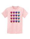 Colorful Cupcake Pattern Childrens T-Shirt by TooLoud-Childrens T-Shirt-TooLoud-PalePink-X-Small-Davson Sales