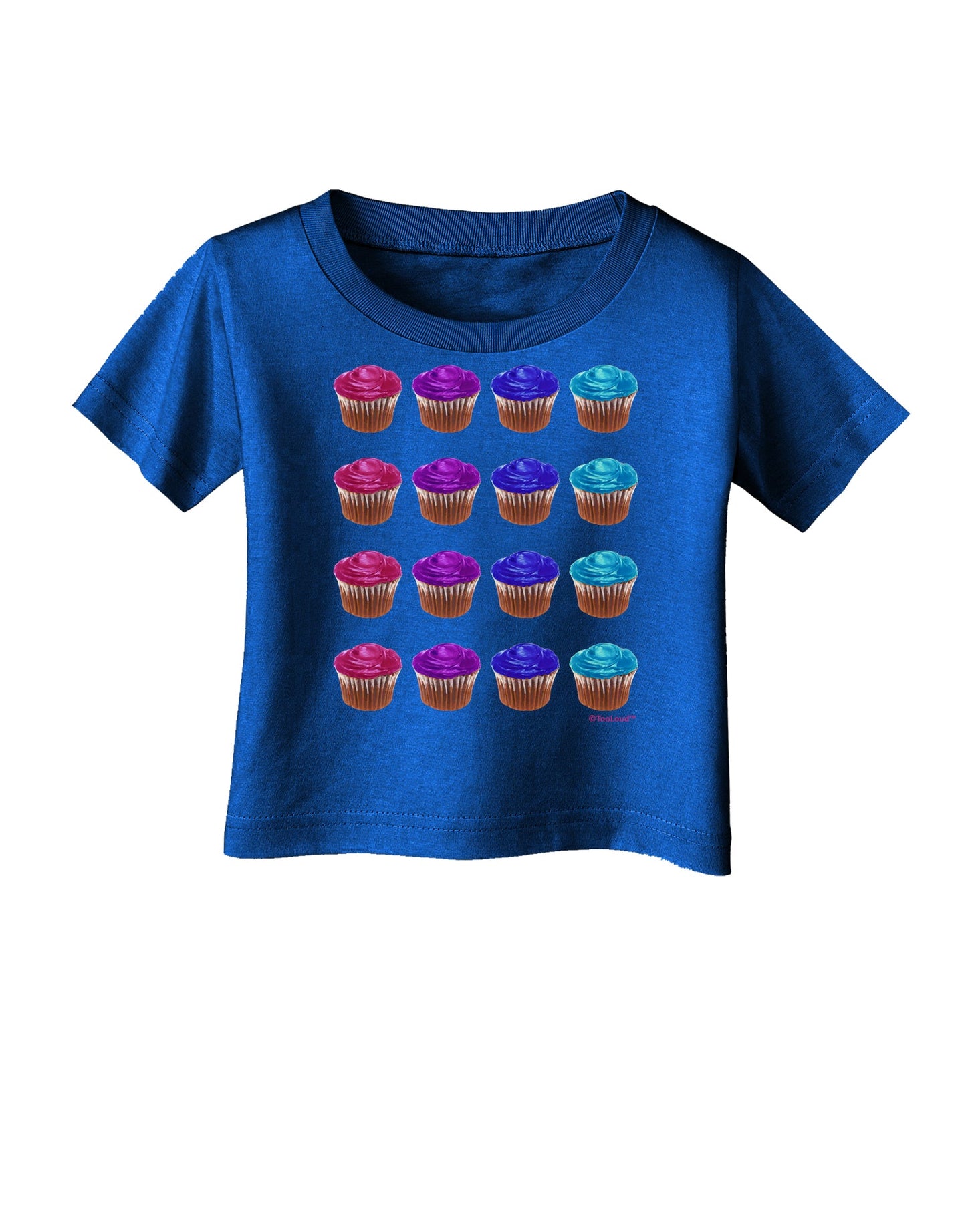 Colorful Cupcake Pattern Infant T-Shirt Dark by TooLoud-Infant T-Shirt-TooLoud-Royal-Blue-06-Months-Davson Sales