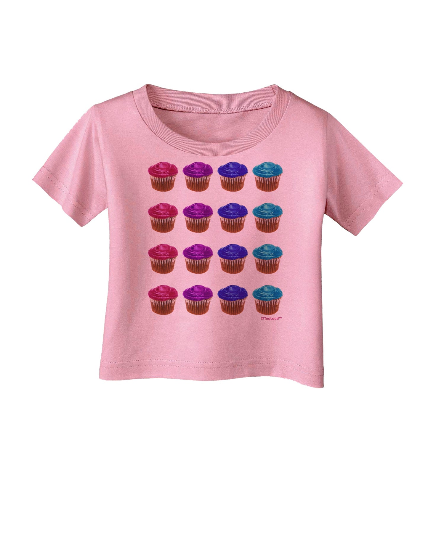 Colorful Cupcake Pattern Infant T-Shirt by TooLoud-Infant T-Shirt-TooLoud-Candy-Pink-06-Months-Davson Sales