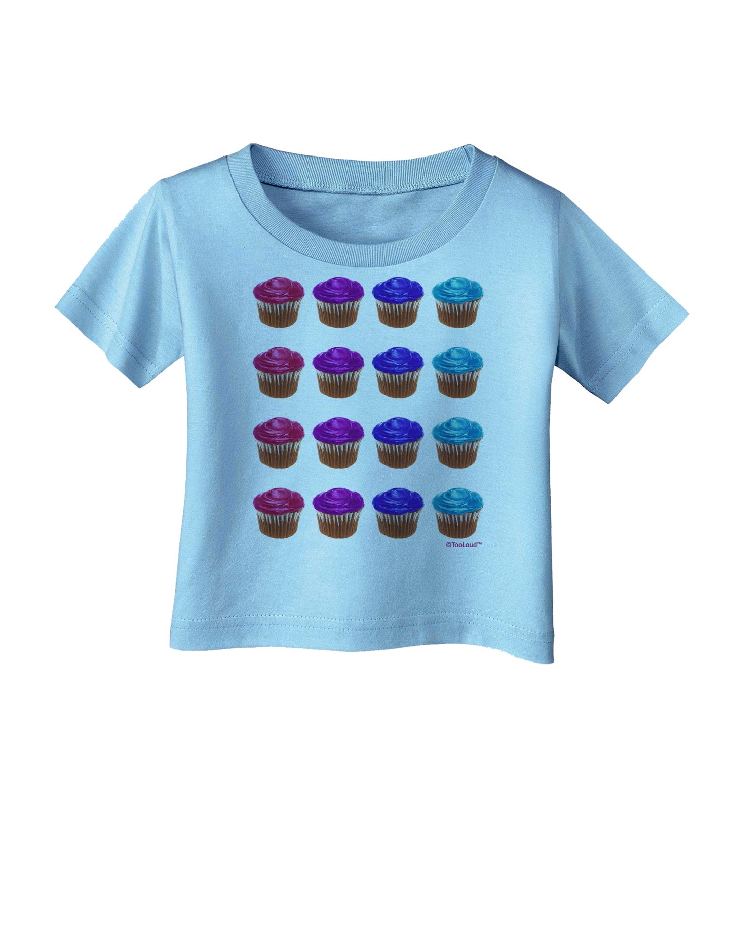 Colorful Cupcake Pattern Infant T-Shirt by TooLoud-Infant T-Shirt-TooLoud-Aquatic-Blue-06-Months-Davson Sales