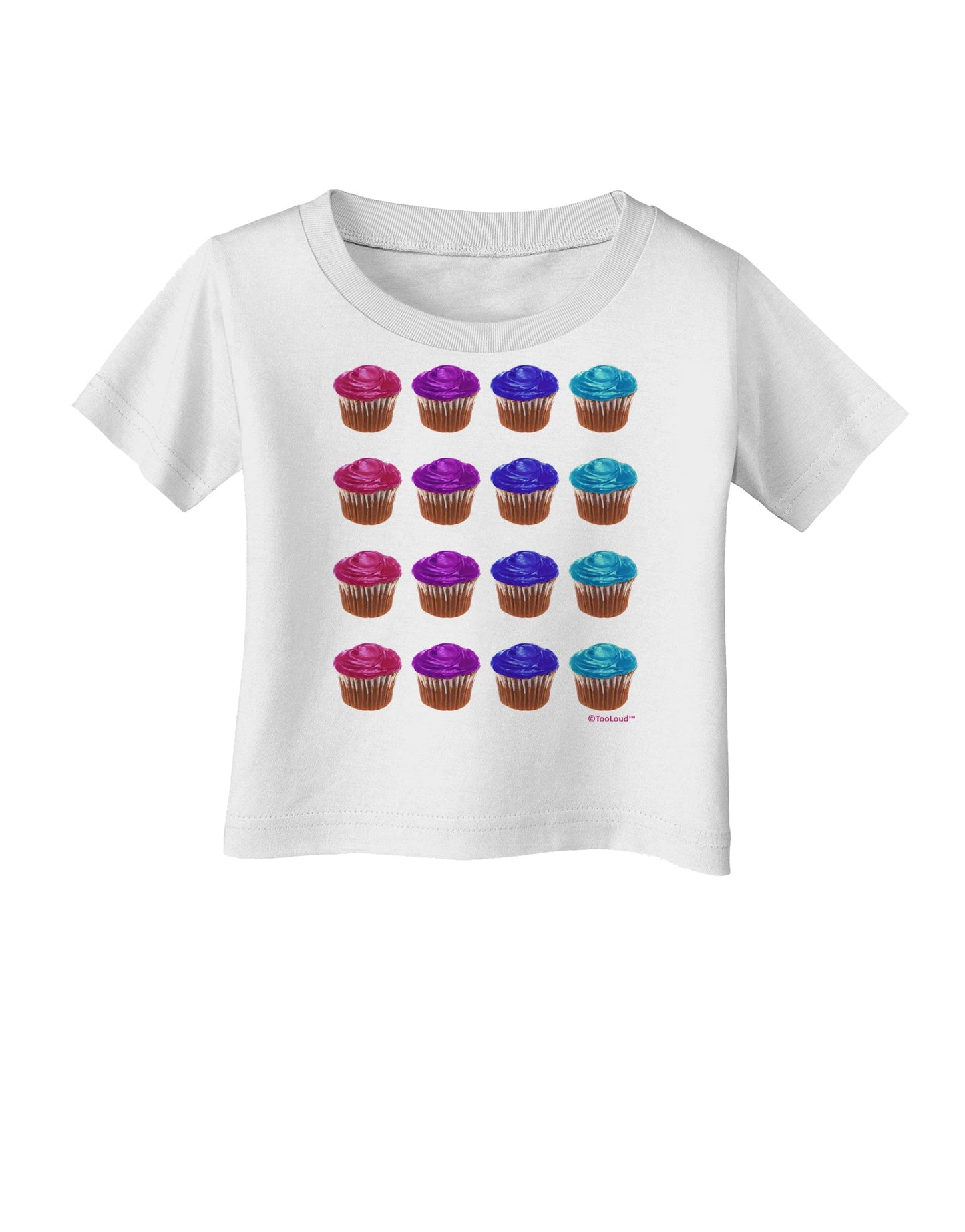 Colorful Cupcake Pattern Infant T-Shirt by TooLoud-Infant T-Shirt-TooLoud-White-06-Months-Davson Sales