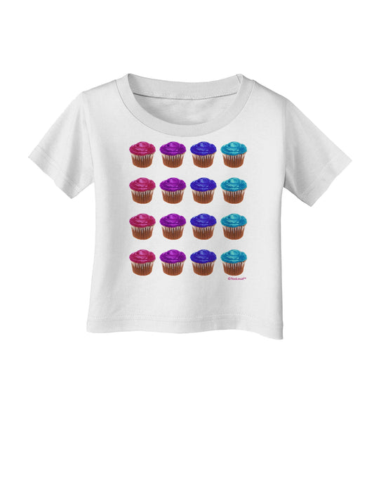 Colorful Cupcake Pattern Infant T-Shirt by TooLoud-Infant T-Shirt-TooLoud-White-06-Months-Davson Sales