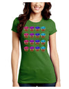 Colorful Cupcake Pattern Juniors Crew Dark T-Shirt by TooLoud-T-Shirts Juniors Tops-TooLoud-Kiwi-Green-Juniors Fitted X-Small-Davson Sales