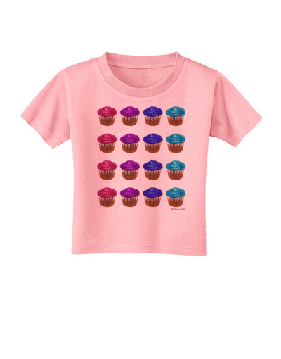 Colorful Cupcake Pattern Toddler T-Shirt by TooLoud-Toddler T-Shirt-TooLoud-Candy-Pink-2T-Davson Sales