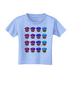 Colorful Cupcake Pattern Toddler T-Shirt by TooLoud-Toddler T-Shirt-TooLoud-Aquatic-Blue-2T-Davson Sales