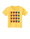 Colorful Cupcake Pattern Toddler T-Shirt by TooLoud-Toddler T-Shirt-TooLoud-Yellow-2T-Davson Sales