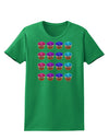 Colorful Cupcake Pattern Womens Dark T-Shirt by TooLoud-Womens T-Shirt-TooLoud-Kelly-Green-X-Small-Davson Sales