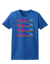 Colorful Cupcake Pattern Womens Dark T-Shirt by TooLoud-Womens T-Shirt-TooLoud-Royal-Blue-X-Small-Davson Sales