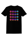 Colorful Cupcake Pattern Womens Dark T-Shirt by TooLoud-Womens T-Shirt-TooLoud-Black-X-Small-Davson Sales