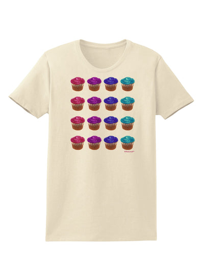 Colorful Cupcake Pattern Womens T-Shirt by TooLoud-Womens T-Shirt-TooLoud-Natural-X-Small-Davson Sales