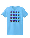 Colorful Cupcake Pattern Womens T-Shirt by TooLoud-Womens T-Shirt-TooLoud-Aquatic-Blue-X-Small-Davson Sales