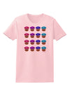 Colorful Cupcake Pattern Womens T-Shirt by TooLoud-Womens T-Shirt-TooLoud-PalePink-X-Small-Davson Sales