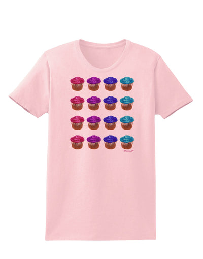 Colorful Cupcake Pattern Womens T-Shirt by TooLoud-Womens T-Shirt-TooLoud-PalePink-X-Small-Davson Sales