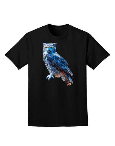 Colorful Great Horned Owl Adult Dark T-Shirt-Mens T-Shirt-TooLoud-Black-Small-Davson Sales