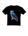 Colorful Great Horned Owl Toddler T-Shirt Dark-Toddler T-Shirt-TooLoud-Black-2T-Davson Sales