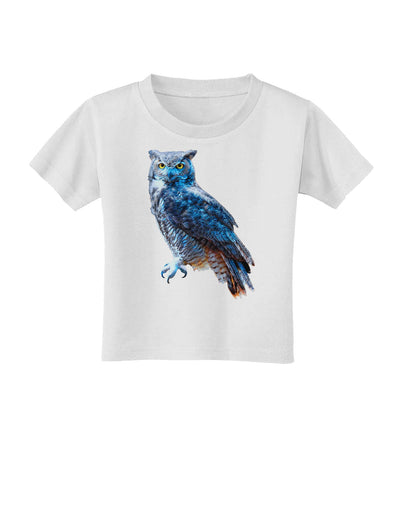 Colorful Great Horned Owl Toddler T-Shirt-Toddler T-Shirt-TooLoud-White-2T-Davson Sales