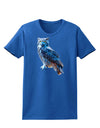 Colorful Great Horned Owl Womens Dark T-Shirt-TooLoud-Royal-Blue-X-Small-Davson Sales