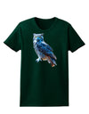 Colorful Great Horned Owl Womens Dark T-Shirt-TooLoud-Forest-Green-Small-Davson Sales