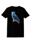 Colorful Great Horned Owl Womens Dark T-Shirt-TooLoud-Black-X-Small-Davson Sales