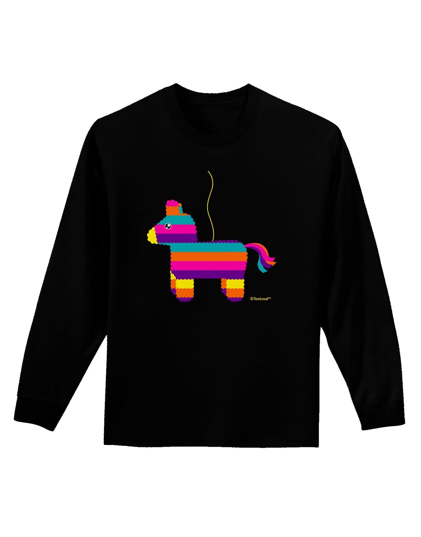Colorful Hanging Pinata Design Adult Long Sleeve Dark T-Shirt by TooLoud-TooLoud-Black-Small-Davson Sales
