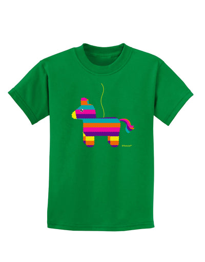 Colorful Hanging Pinata Design Childrens Dark T-Shirt by TooLoud-Childrens T-Shirt-TooLoud-Kelly-Green-X-Small-Davson Sales