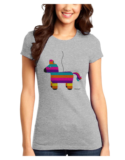 Colorful Hanging Pinata Design Juniors T-Shirt by TooLoud-Womens Juniors T-Shirt-TooLoud-Ash-Gray-Juniors Fitted X-Small-Davson Sales