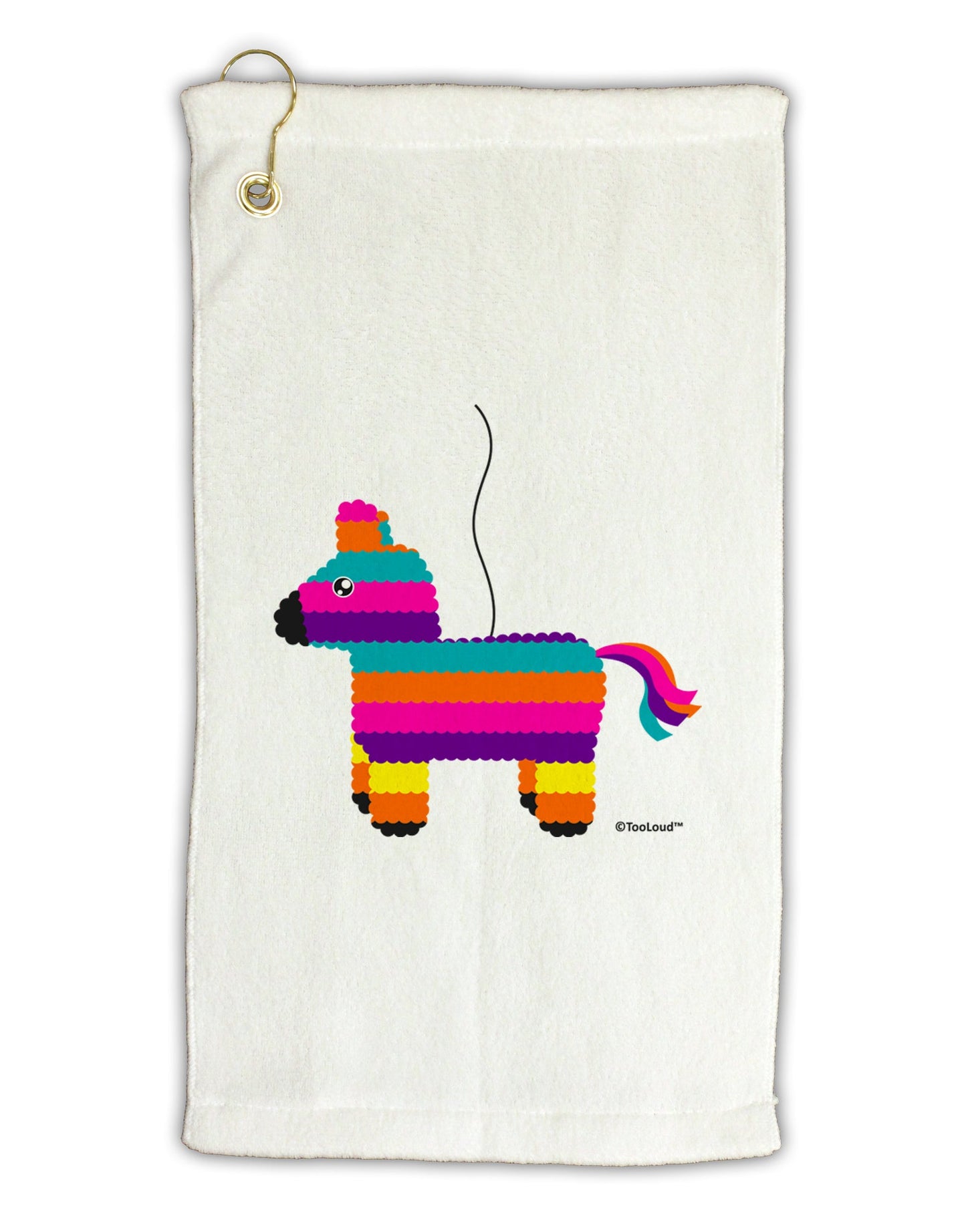 Colorful Hanging Pinata Design Micro Terry Gromet Golf Towel 16 x 25 inch by TooLoud-Golf Towel-TooLoud-White-Davson Sales