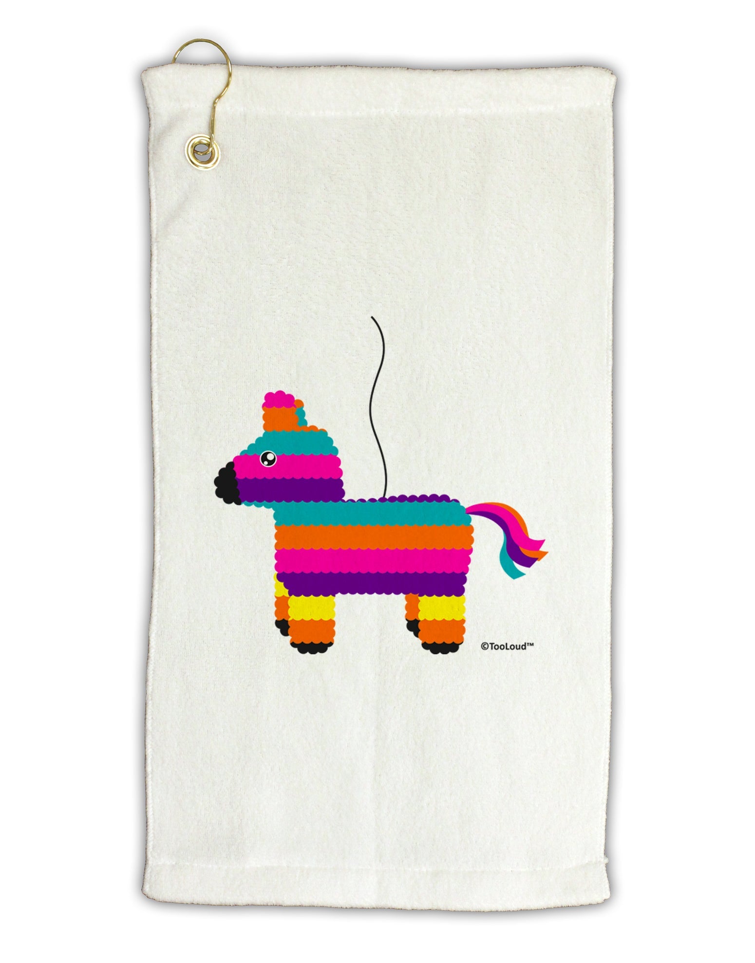 Colorful Hanging Pinata Design Micro Terry Gromet Golf Towel 16 x 25 inch by TooLoud-Golf Towel-TooLoud-White-Davson Sales