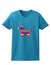 Colorful Hanging Pinata Design Womens Dark T-Shirt by TooLoud-Womens T-Shirt-TooLoud-Turquoise-X-Small-Davson Sales