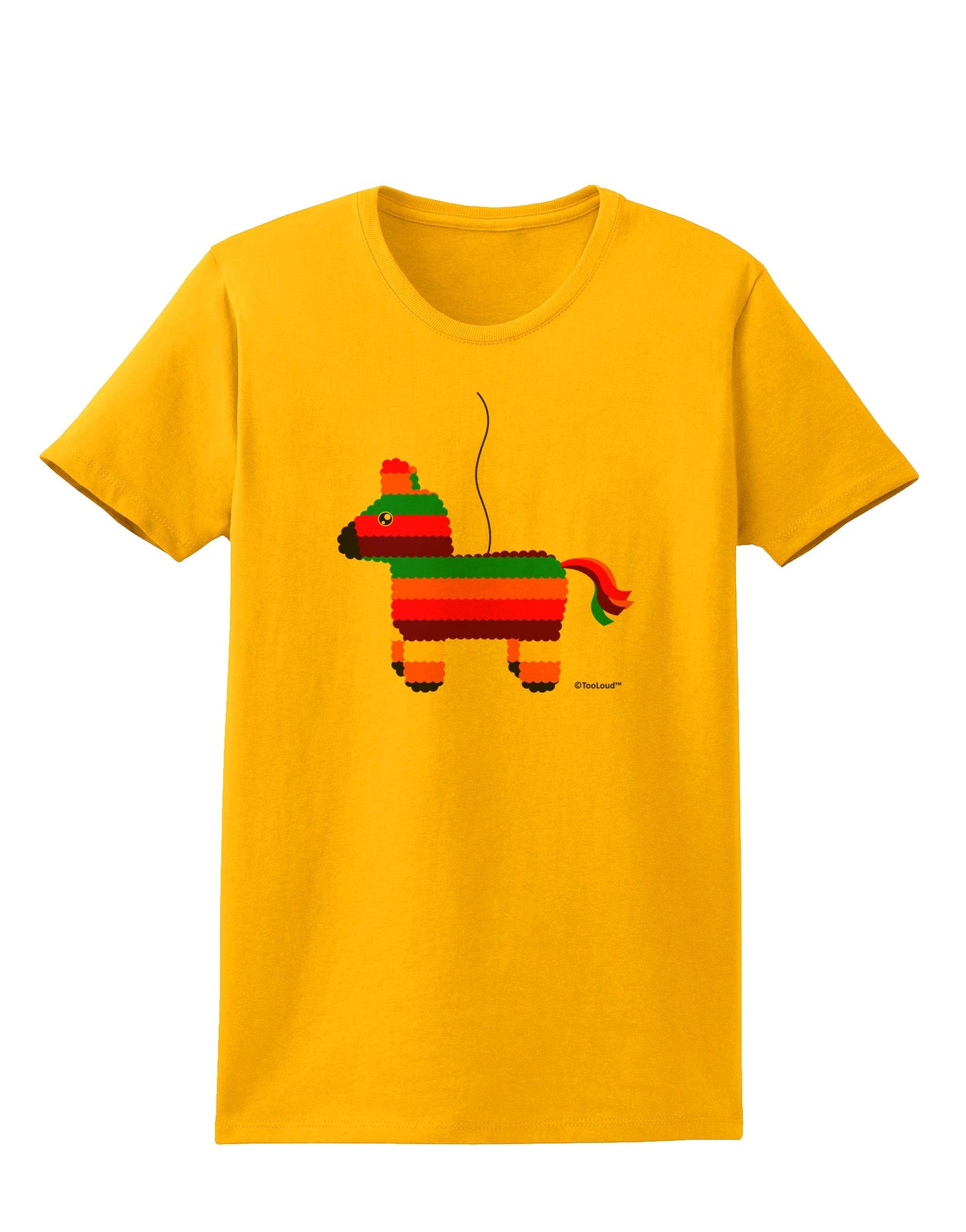 Colorful Hanging Pinata Design Womens T-Shirt by TooLoud-Womens T-Shirt-TooLoud-Gold-X-Small-Davson Sales