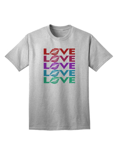 Colorful Love Kisses Adult T-Shirt-Mens T-Shirt-TooLoud-AshGray-Small-Davson Sales
