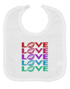 Colorful Love Kisses Baby Bib