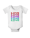 Colorful Love Kisses Baby Romper Bodysuit-Baby Romper-TooLoud-White-06-Months-Davson Sales