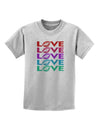 Colorful Love Kisses Childrens T-Shirt-Childrens T-Shirt-TooLoud-AshGray-X-Small-Davson Sales